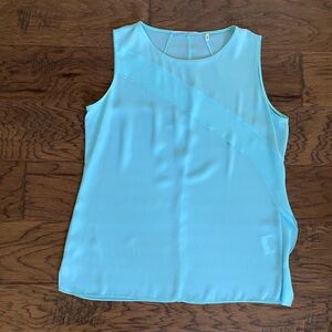 Sleeveless Aqua Top